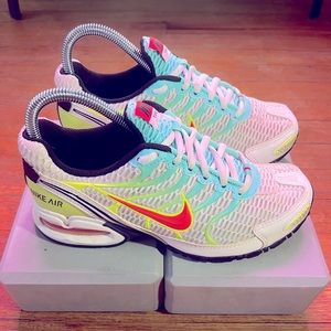 Nike Air Max Torch 4 Size 6.5 White/Volt/Laser Crimson Running Shoes women
